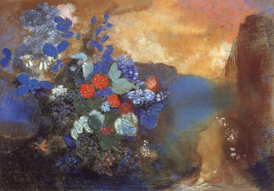 Odilon Redon Ophelia Among the Flowers